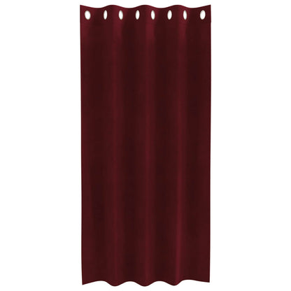 vidaXL Verdunkelungsvorhänge 2 pcs Weinrot 140 x 175 cm Samt