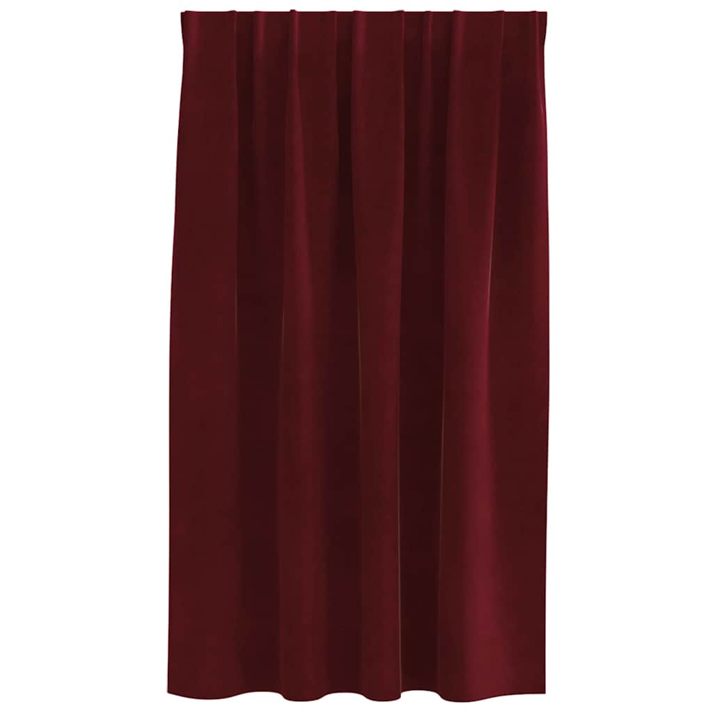 vidaXL Verdunkelungsvorhänge 2 pcs Weinrot 140 x 140 cm Samt