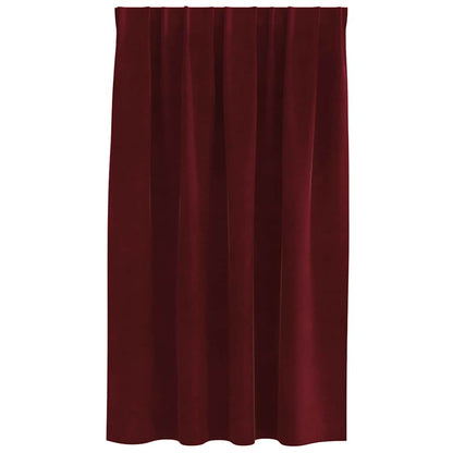 vidaXL Verdunkelungsvorhänge 2 pcs Weinrot 140 x 140 cm Samt