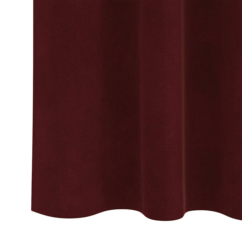 vidaXL Verdunkelungsvorhänge 2 pcs Weinrot 140 x 225 cm Samt