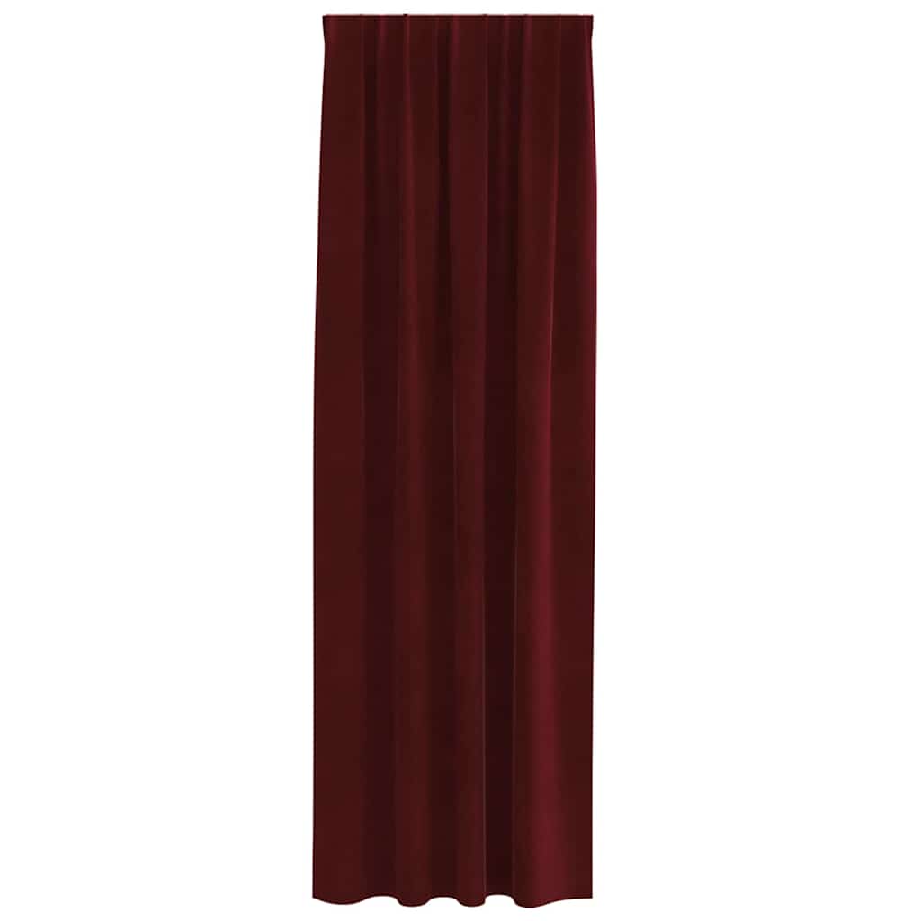 vidaXL Verdunkelungsvorhänge 2 pcs Weinrot 140 x 245 cm Samt