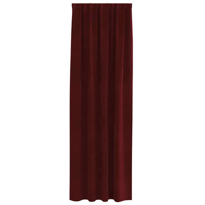 vidaXL Verdunkelungsvorhänge 2 pcs Weinrot 140 x 245 cm Samt