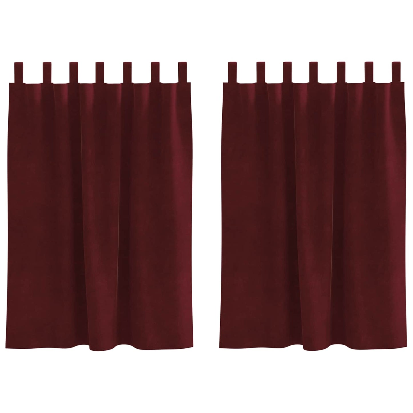 vidaXL Verdunkelungsvorhänge 2 pcs Weinrot 140 x 140 cm Samt
