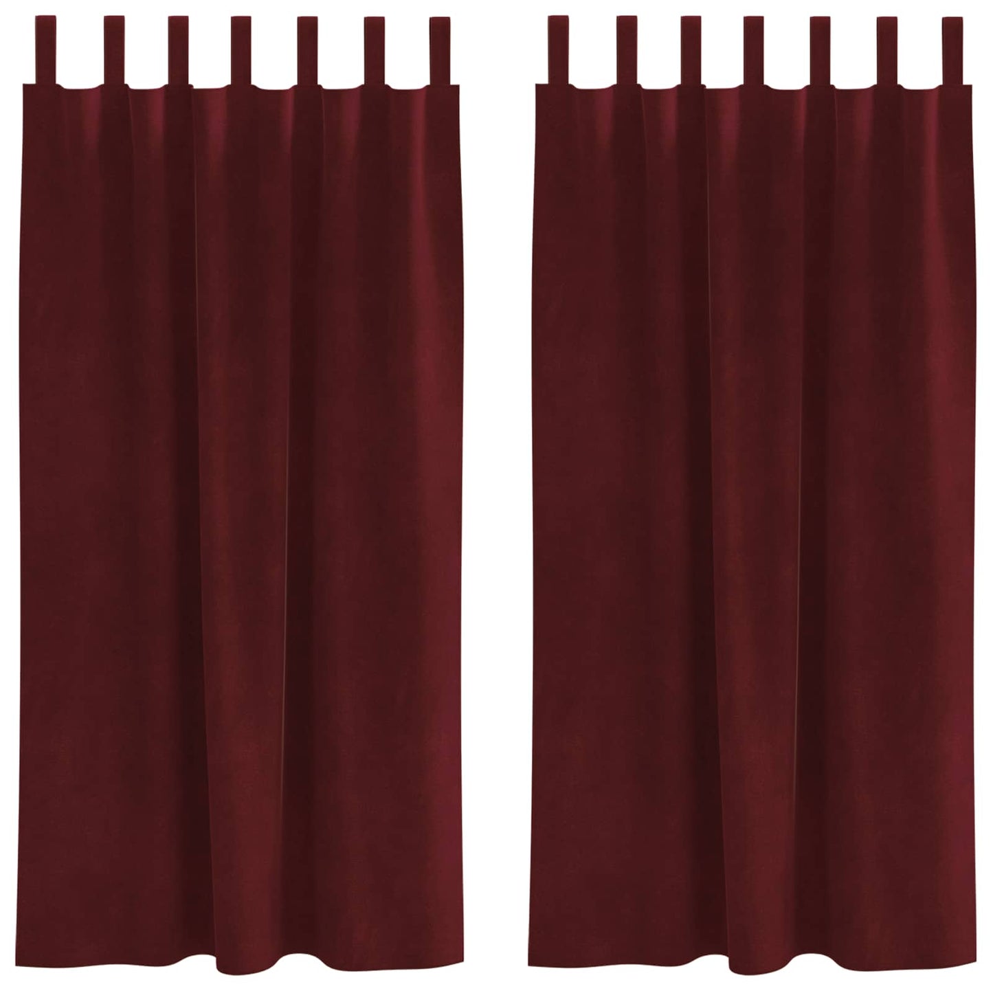 vidaXL Verdunkelungsvorhänge 2 pcs Weinrot 140 x 175 cm Samt