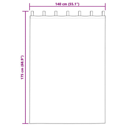 vidaXL Verdunkelungsvorhänge 2 pcs Weinrot 140 x 175 cm Samt