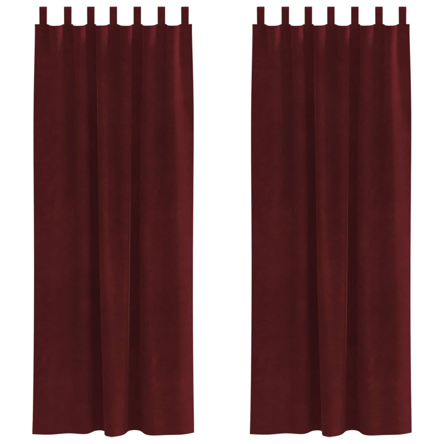 vidaXL Verdunkelungsvorhänge 2 pcs Weinrot 140 x 245 cm Samt
