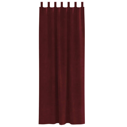vidaXL Verdunkelungsvorhänge 2 pcs Weinrot 140 x 245 cm Samt
