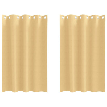 vidaXL Verdunkelungs-Vorhänge mit Ringen 2 pcs Beige 175 x 140 cm