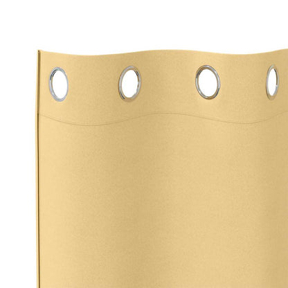 vidaXL Verdunkelungs-Vorhänge mit Ringen 2 pcs Beige 225 x 140 cm