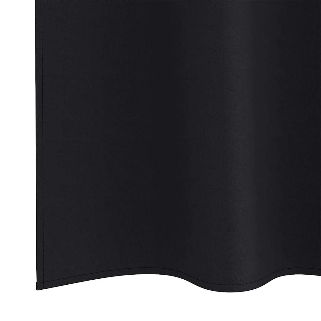 vidaXL Verdunkelungs-Vorhänge mit Ringen 2 pcs Schwarz 140 x 140 cm