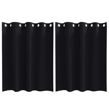 vidaXL Verdunkelungs-Vorhänge mit Ringen 2 pcs Schwarz 140 x 140 cm