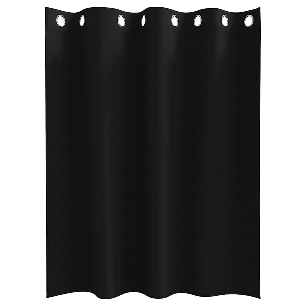vidaXL Verdunkelungs-Vorhänge mit Ringen 2 pcs Schwarz 140 x 140 cm