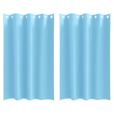 vidaXL Verdunkelungs-Vorhänge mit Ringen 2 pcs Himmelblau 175 x 140 cm