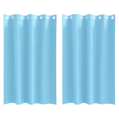 vidaXL Verdunkelungs-Vorhänge mit Ringen 2 pcs Himmelblau 175 x 140 cm