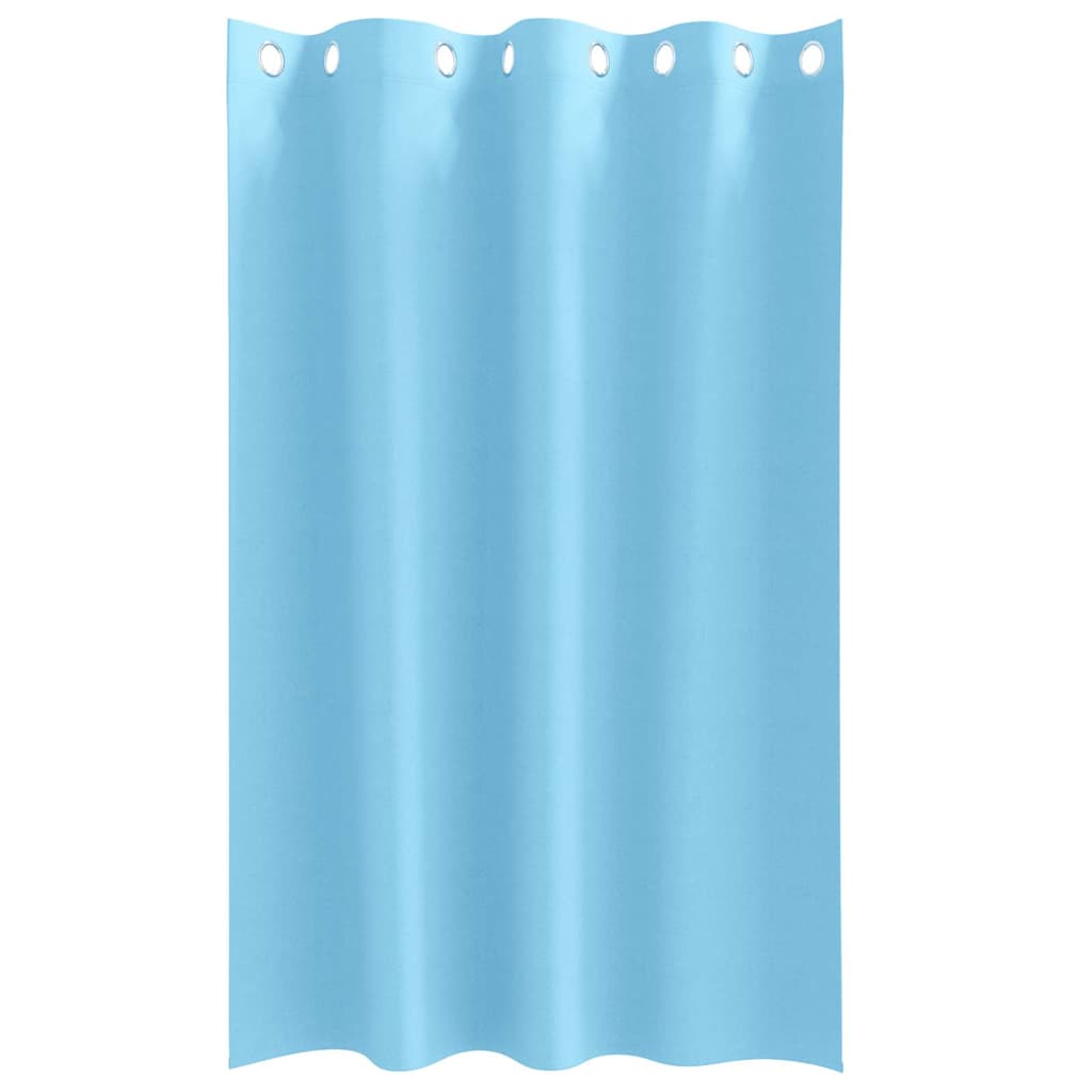 vidaXL Verdunkelungs-Vorhänge mit Ringen 2 pcs Himmelblau 175 x 140 cm