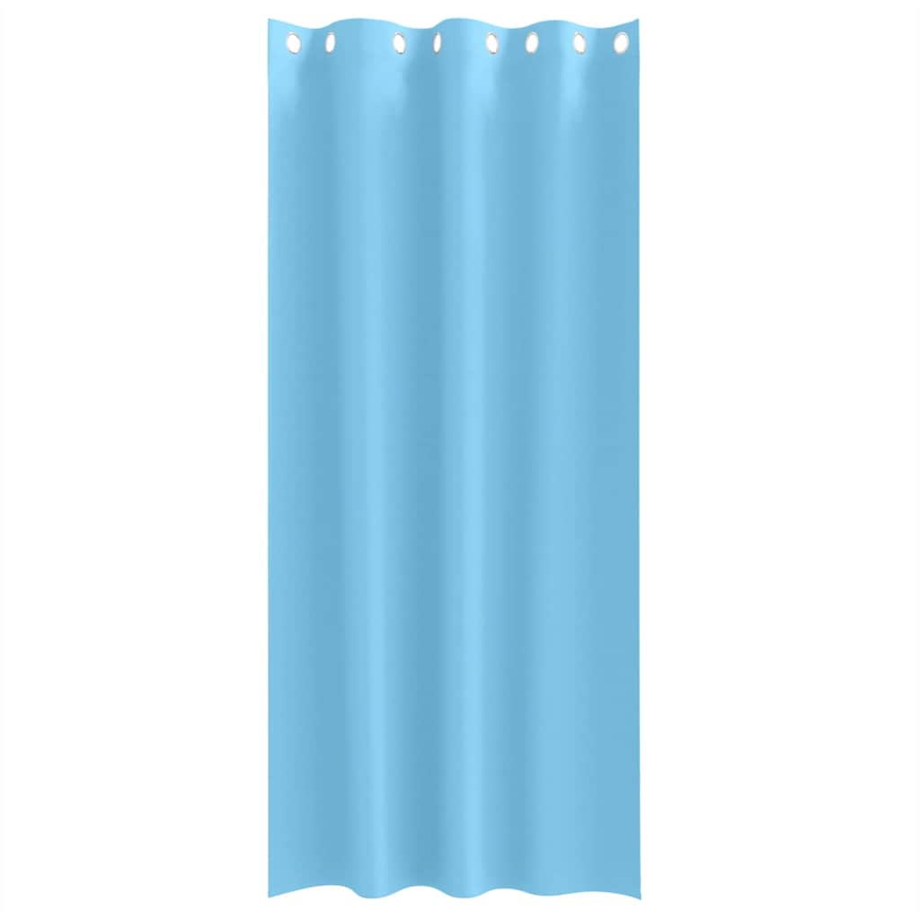 vidaXL Verdunkelungs-Vorhänge mit Ringen 2 pcs Himmelblau 260 x 140 cm