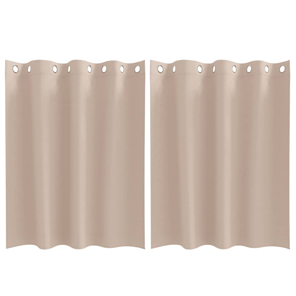 vidaXL Verdunkelungs-Vorhänge mit Ringen 2 pcs Taupe 140 x 140 cm
