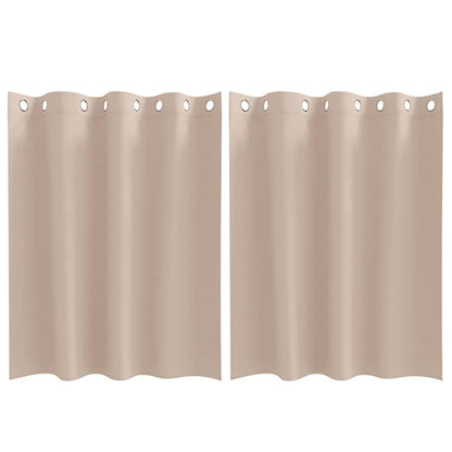 vidaXL Verdunkelungs-Vorhänge mit Ringen 2 pcs Taupe 140 x 140 cm