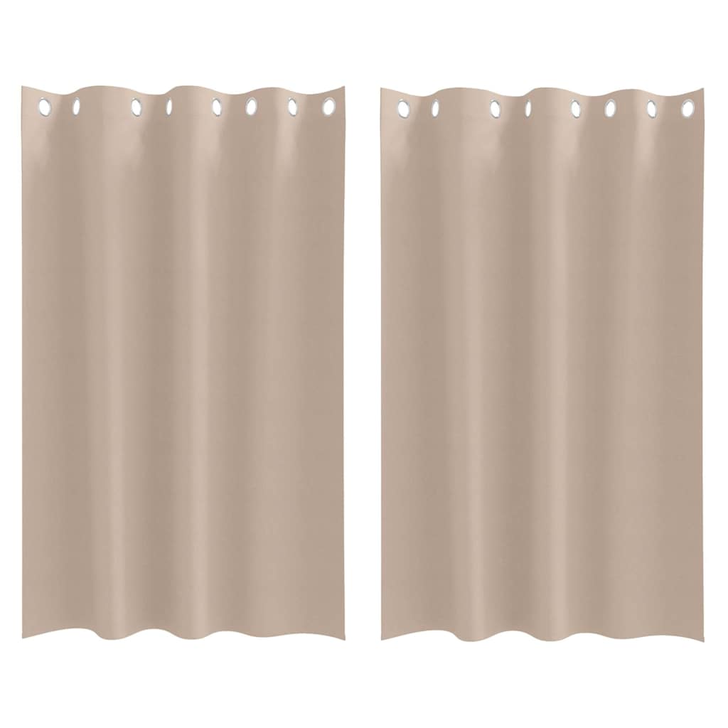 vidaXL Verdunkelungs-Vorhänge mit Ringen 2 pcs Taupe 175 x 140 cm