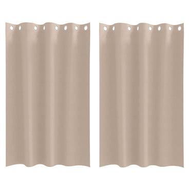 vidaXL Verdunkelungs-Vorhänge mit Ringen 2 pcs Taupe 175 x 140 cm