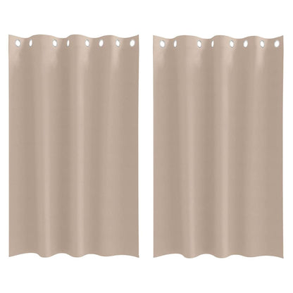 vidaXL Verdunkelungs-Vorhänge mit Ringen 2 pcs Taupe 175 x 140 cm