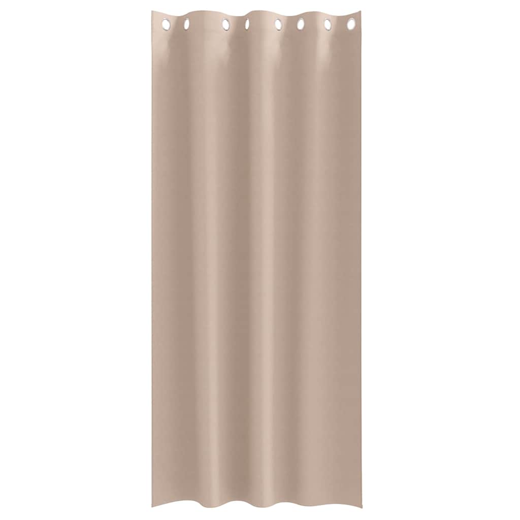 Verdunkelungs-Vorhänge mit Ringen 2 pcs Taupe 260 x 140 cm