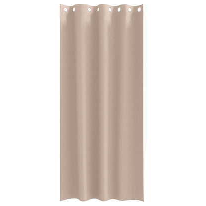 Verdunkelungs-Vorhänge mit Ringen 2 pcs Taupe 260 x 140 cm