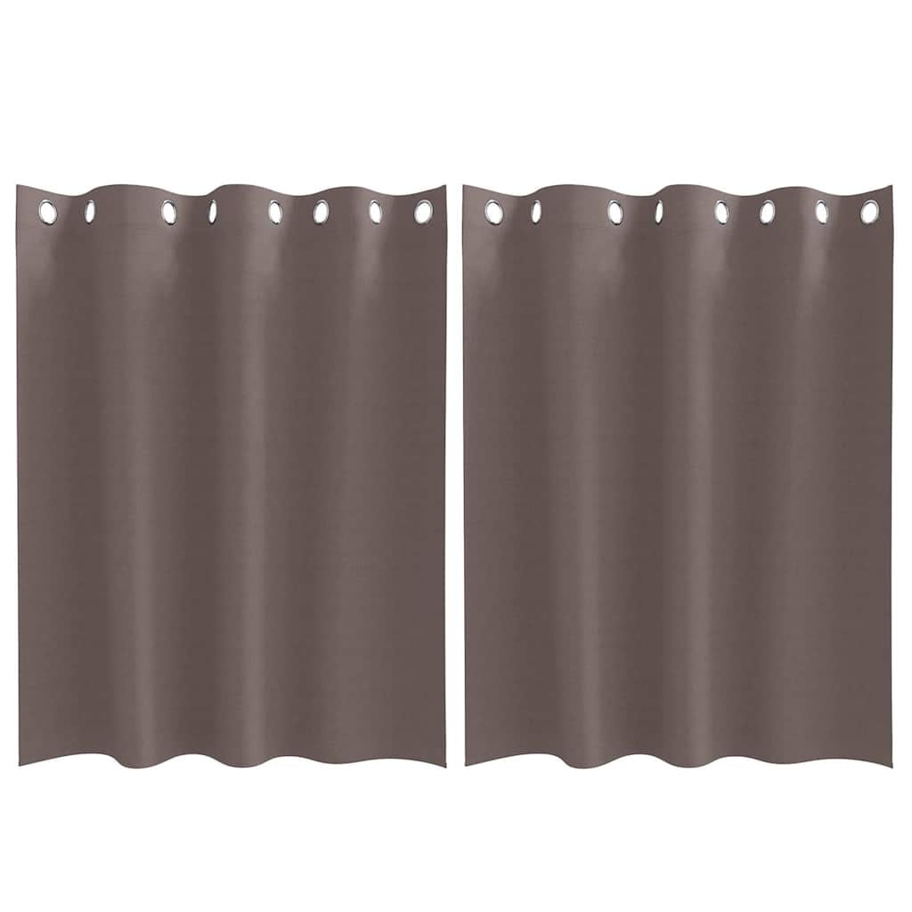 vidaXL Verdunkelungs-Vorhänge mit Ringen 2 pcs Dunkelbraun
