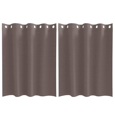 vidaXL Verdunkelungs-Vorhänge mit Ringen 2 pcs Dunkelbraun