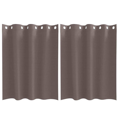 vidaXL Verdunkelungs-Vorhänge mit Ringen 2 pcs Dunkelbraun