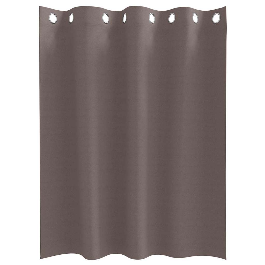 vidaXL Verdunkelungs-Vorhänge mit Ringen 2 pcs Dunkelbraun