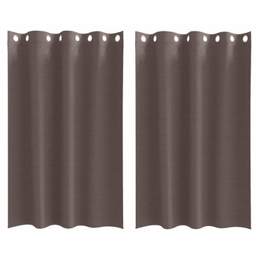vidaXL Verdunkelungs-Vorhänge mit Ringen 2 pcs Dunkelbraun