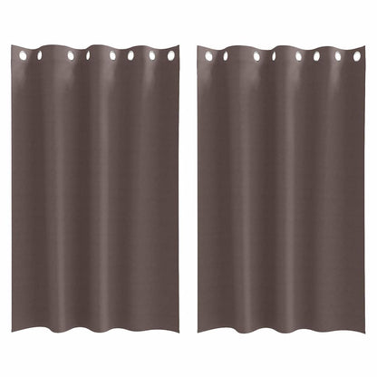 vidaXL Verdunkelungs-Vorhänge mit Ringen 2 pcs Dunkelbraun
