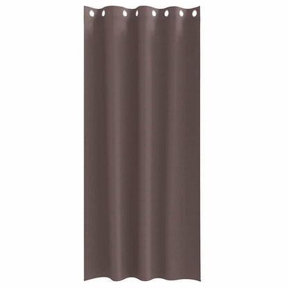 vidaXL Verdunkelungs-Vorhänge mit Ringen 2 pcs Dunkelbraun