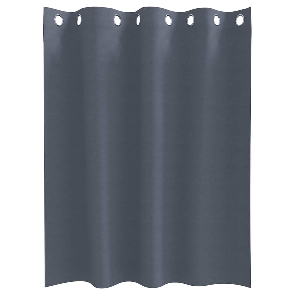 Verdunkelungs-Vorhänge mit Ringen 2 pcs Anthrazit 140 x 140 cm