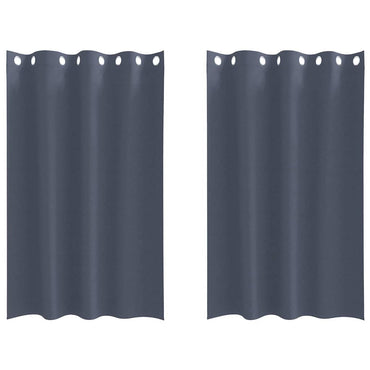 vidaXL Verdunkelungs-Vorhänge mit Ringen 2 pcs Anthrazit 175 x 140 cm