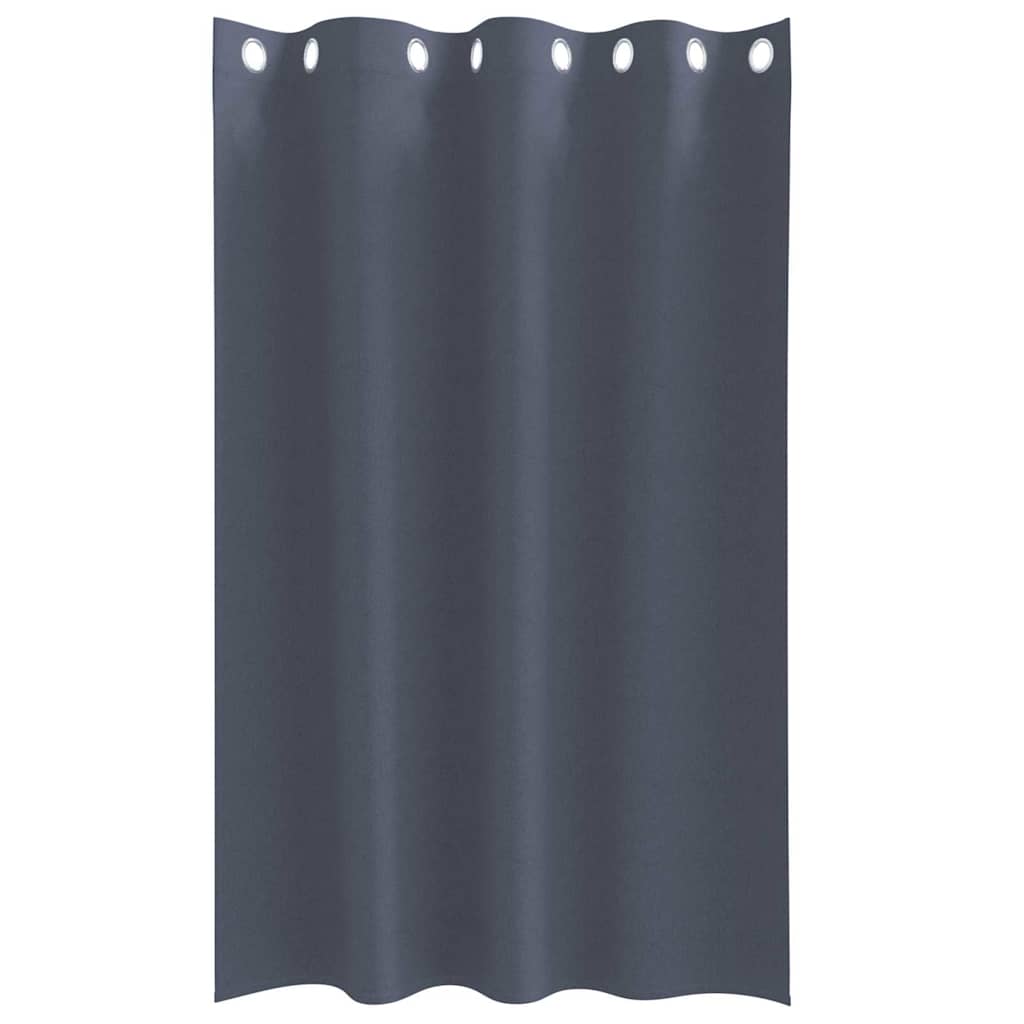 vidaXL Verdunkelungs-Vorhänge mit Ringen 2 pcs Anthrazit 175 x 140 cm