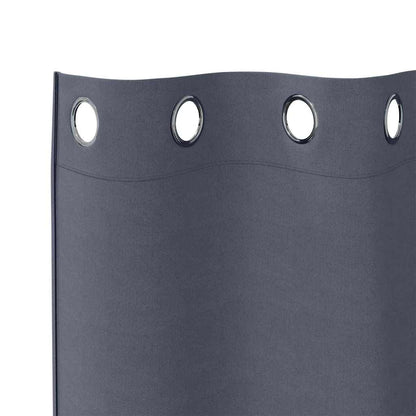 vidaXL Verdunkelungs-Vorhänge mit Ringen 2 pcs Anthrazit 260 x 140 cm