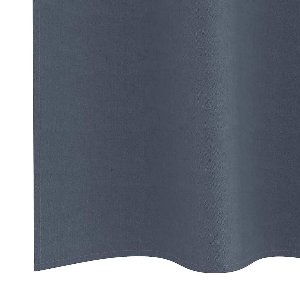 vidaXL Verdunkelungs-Vorhänge mit Ringen 2 pcs Anthrazit 260 x 140 cm