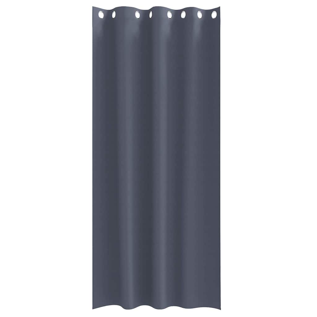 vidaXL Verdunkelungs-Vorhänge mit Ringen 2 pcs Anthrazit 260 x 140 cm