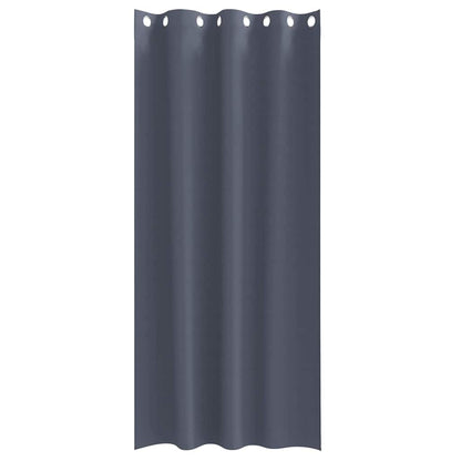 vidaXL Verdunkelungs-Vorhänge mit Ringen 2 pcs Anthrazit 260 x 140 cm