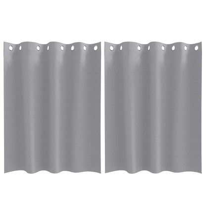 Verdunkelungs-Vorhänge mit Ringen 2 pcs Hellgrau 140 x 140 cm