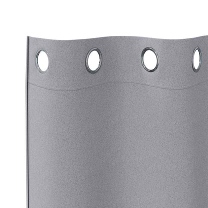 vidaXL Verdunkelungs-Vorhänge mit Ringen 2 pcs Hellgrau 175 x 140 cm