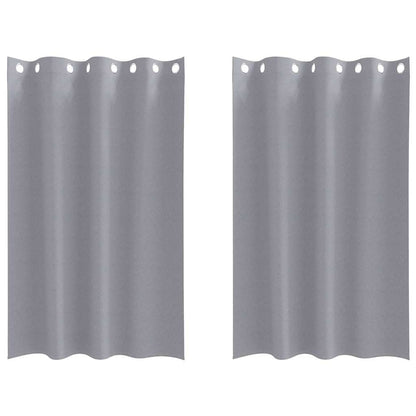 vidaXL Verdunkelungs-Vorhänge mit Ringen 2 pcs Hellgrau 175 x 140 cm