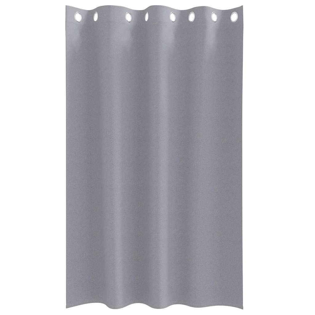 vidaXL Verdunkelungs-Vorhänge mit Ringen 2 pcs Hellgrau 175 x 140 cm