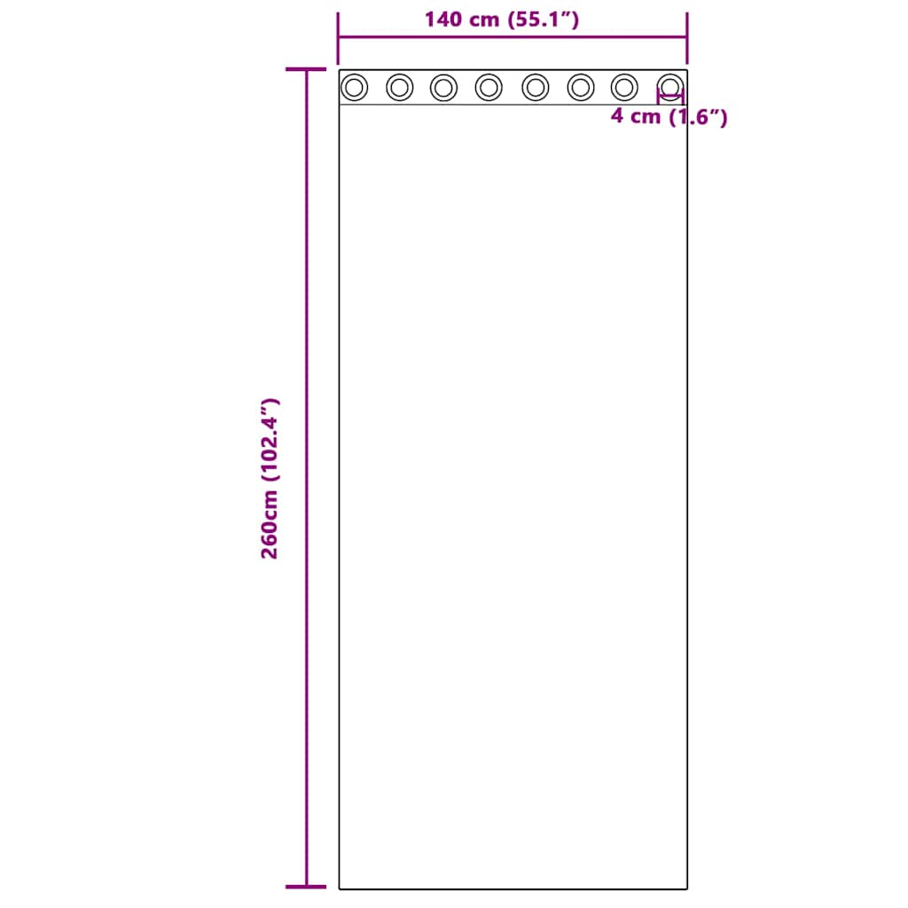 Verdunkelungs-Vorhänge mit Ringen 2 pcs Hellgrau 260 x 140 cm