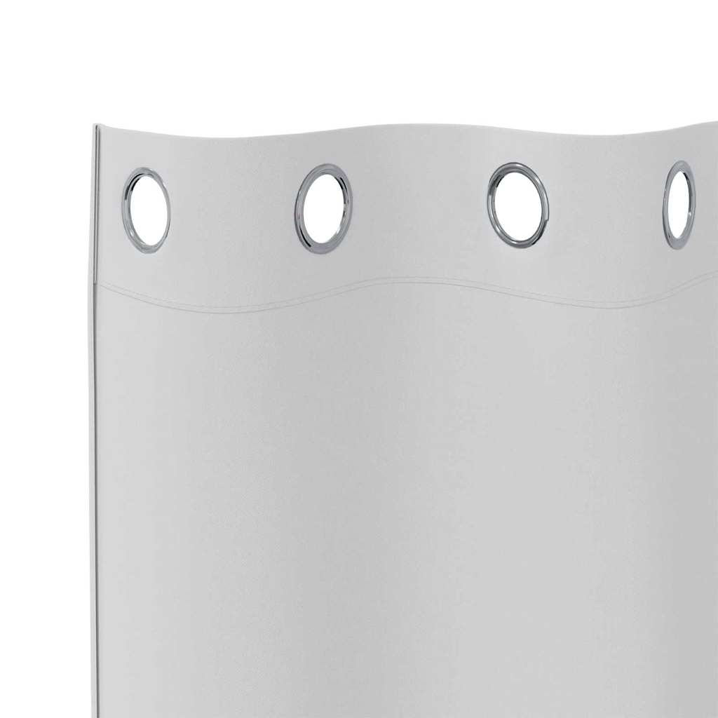 vidaXL Verdunkelungs-Vorhänge mit Ringen 2 pcs Helles Grau
