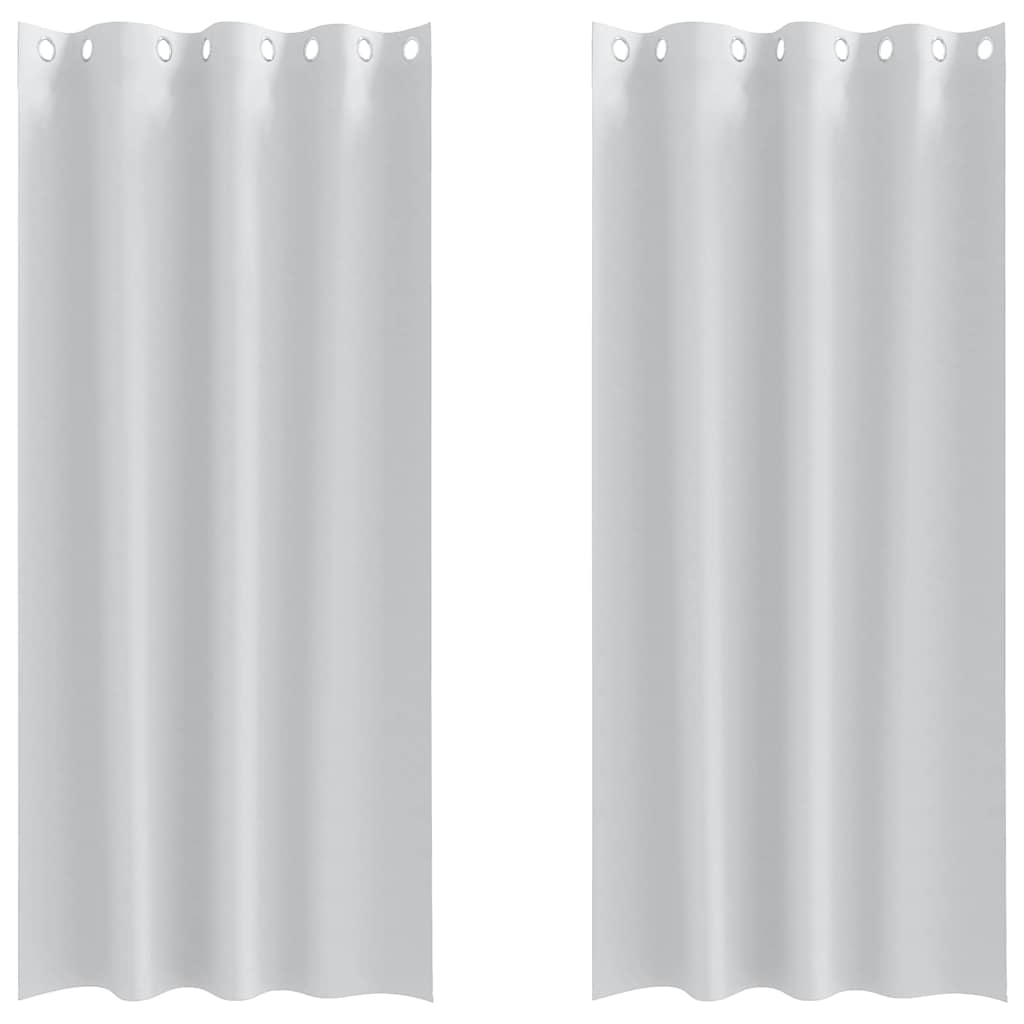 vidaXL Verdunkelungs-Vorhänge mit Ringen 2 pcs Helles Grau