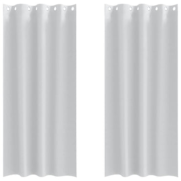vidaXL Verdunkelungs-Vorhänge mit Ringen 2 pcs Helles Grau