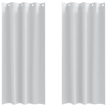 vidaXL Verdunkelungs-Vorhänge mit Ringen 2 pcs Helles Grau